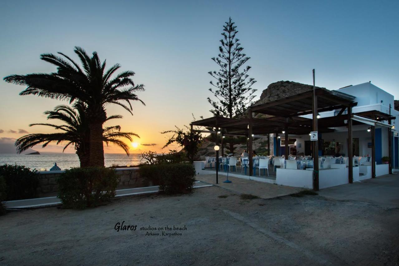 Apartament Glaros Luxury Studio On The Beach Arkasa Zewnętrze zdjęcie