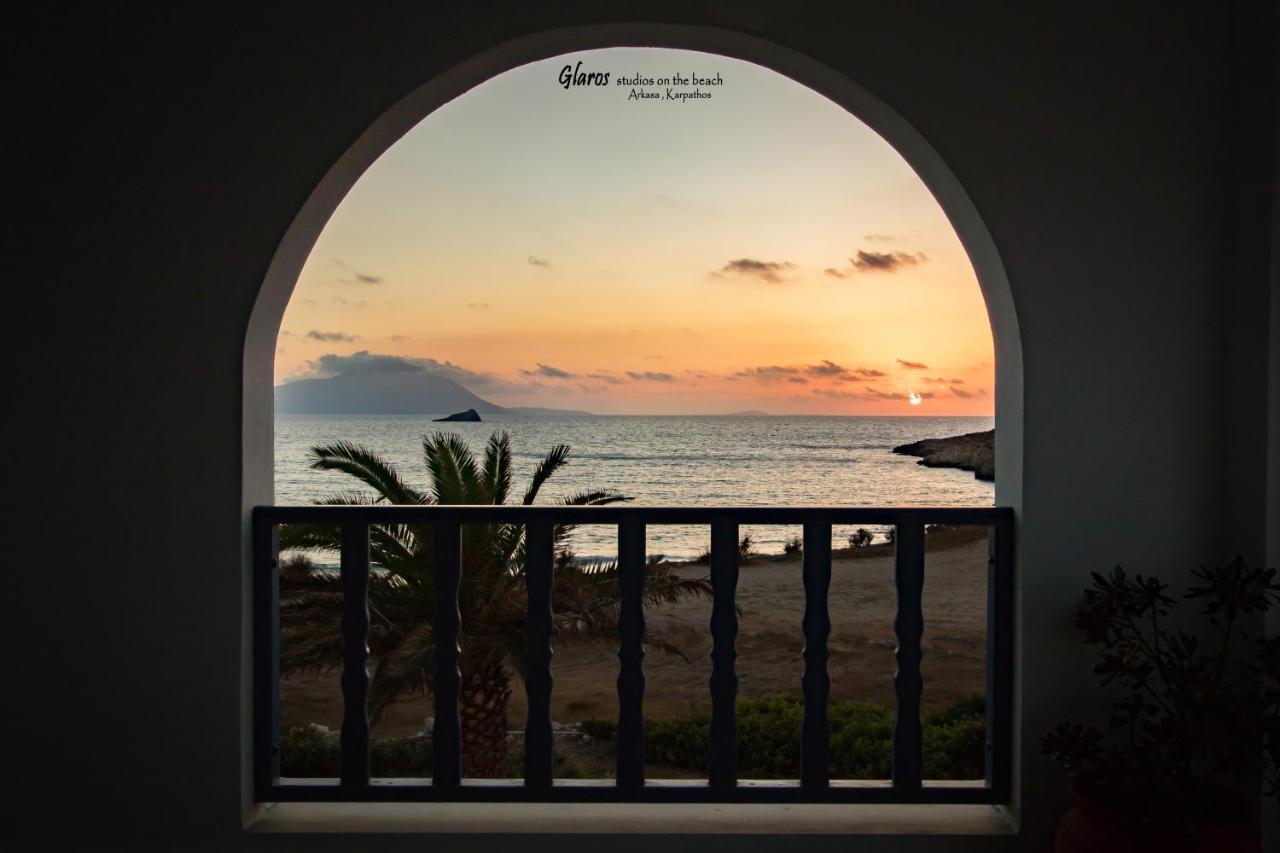 Apartament Glaros Luxury Studio On The Beach Arkasa Zewnętrze zdjęcie
