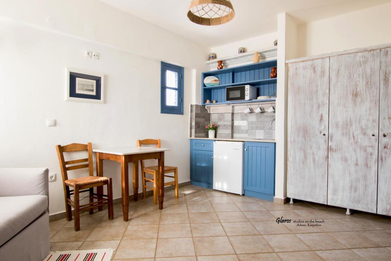 Apartament Glaros Luxury Studio On The Beach Arkasa Zewnętrze zdjęcie