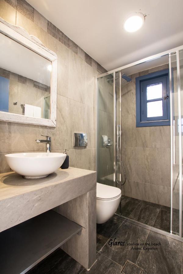 Apartament Glaros Luxury Studio On The Beach Arkasa Zewnętrze zdjęcie