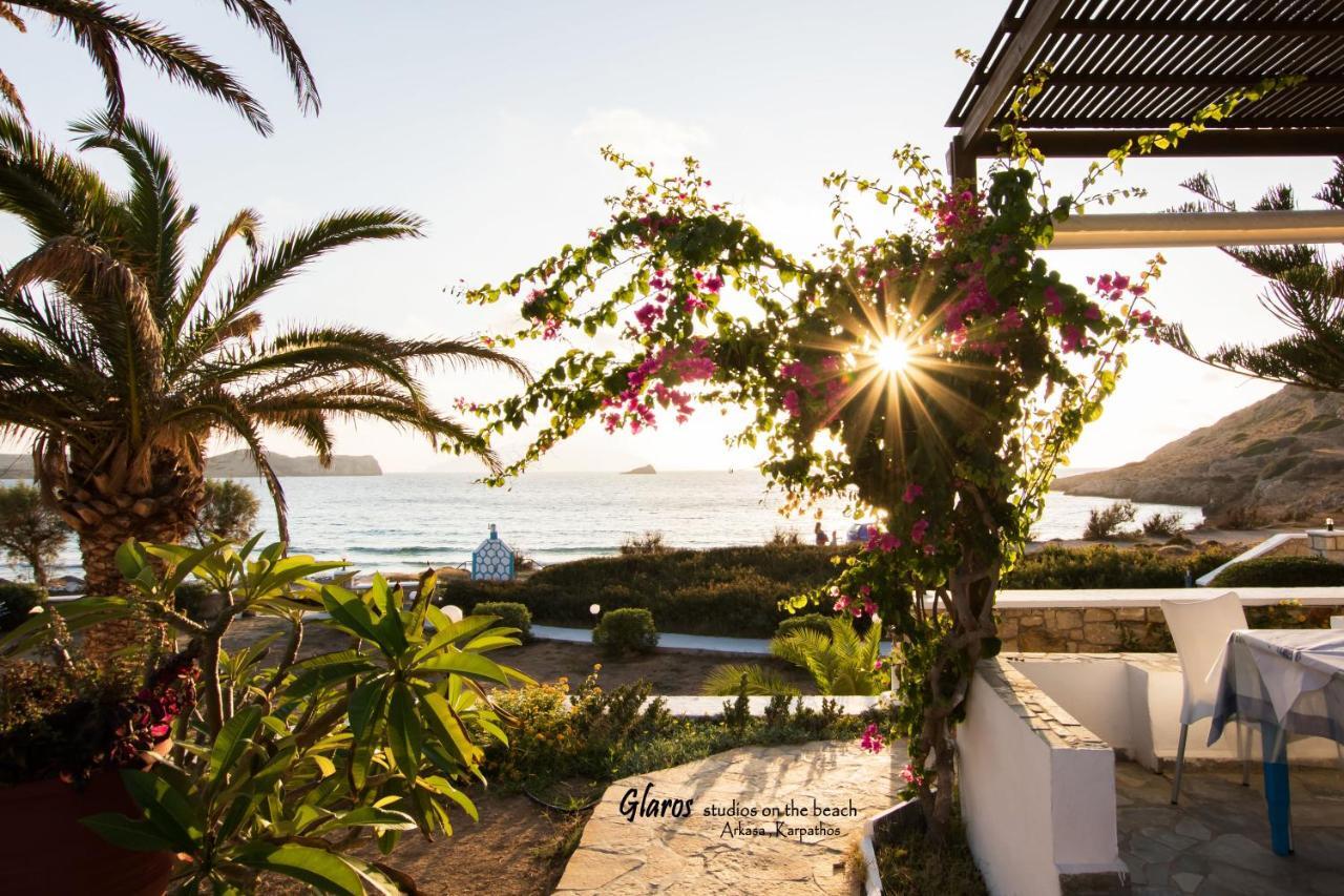 Apartament Glaros Luxury Studio On The Beach Arkasa Zewnętrze zdjęcie