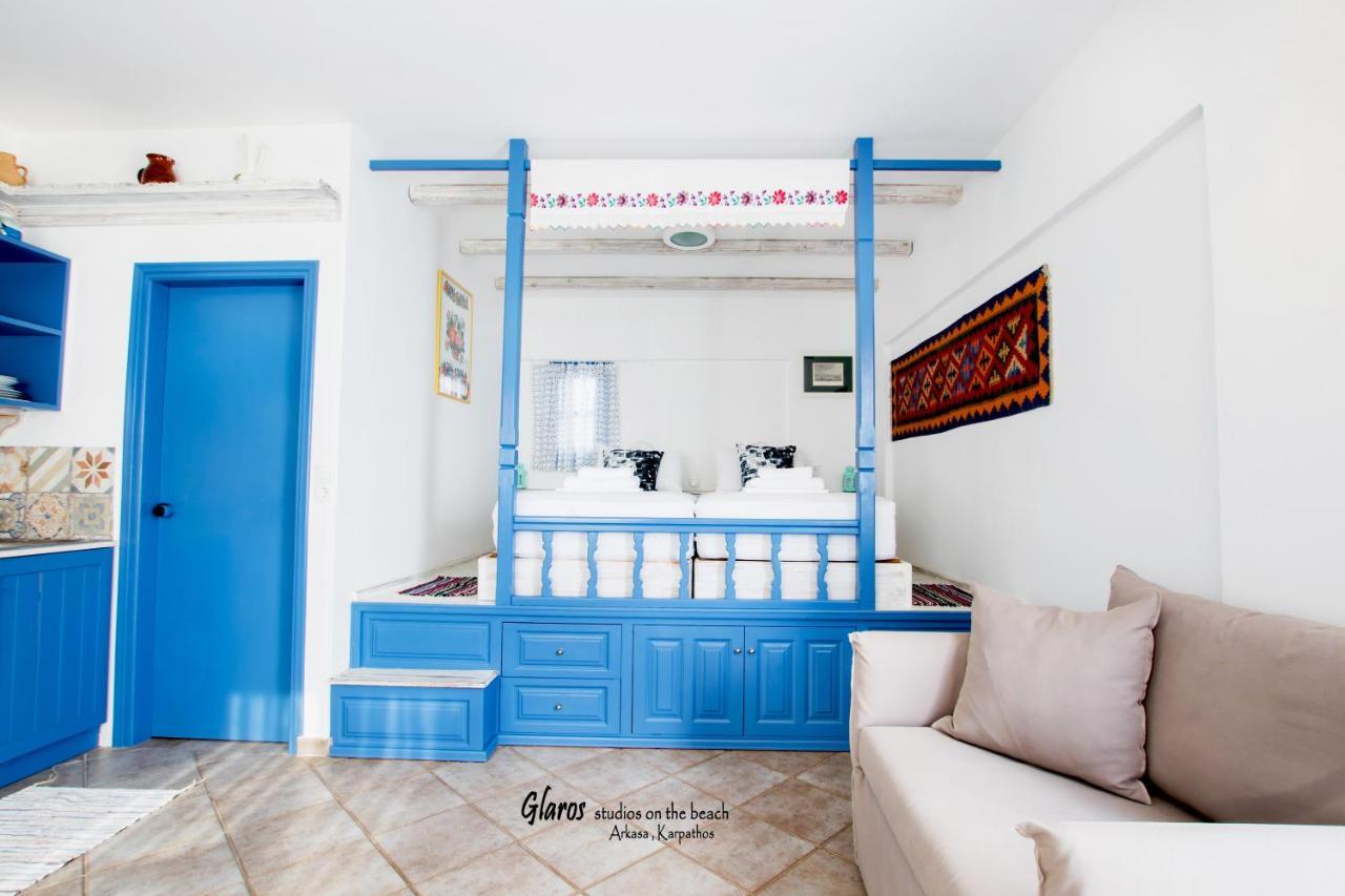 Apartament Glaros Luxury Studio On The Beach Arkasa Zewnętrze zdjęcie